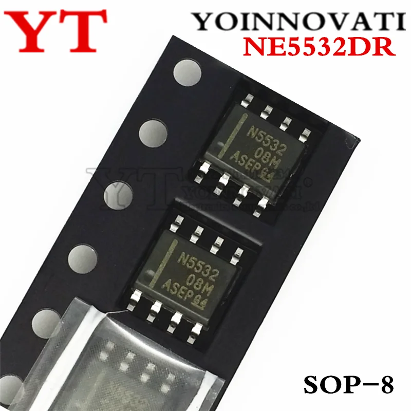 100 шт. NE5532DR NE5532 5532 OPAMP GP 2 CIRCUIT 8soic