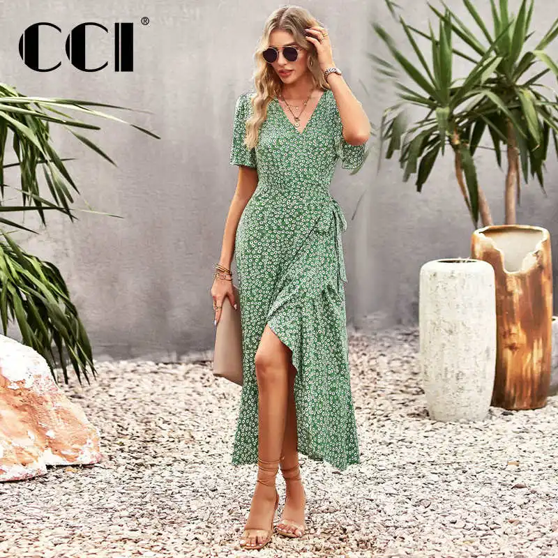 

Флэш-распродажа, официальные платья CCI, Quinceanera, рукав-бабочка, полиэстер, в горошек, не стрейч, повседневные свободные платья Y2k YJ060D