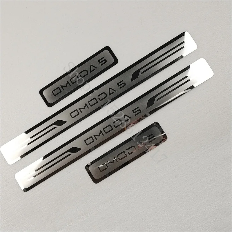 

For Chery Omoda 5 2021-2024 Stainless Steel Door Sill Scuff Plate Stickers Protector Guard Welcome Pedal Threshold Car Styling