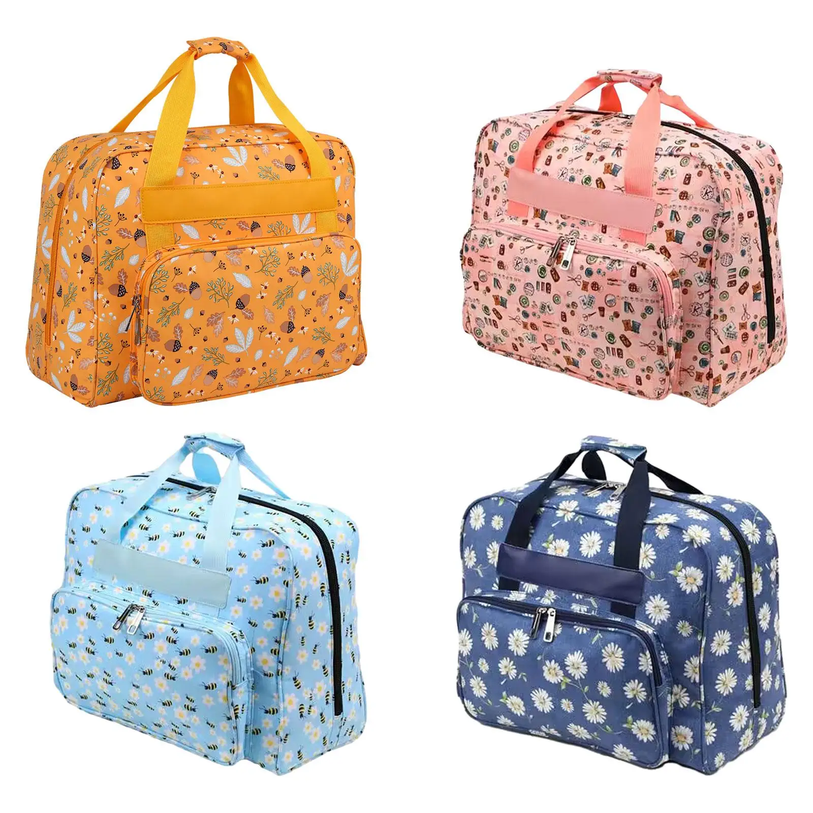 

Yarn Storage Organizer Durable Easy to Carry with Carry Handle with Multi Pockets Sewing Tools Knitting Tote for Home Traveling