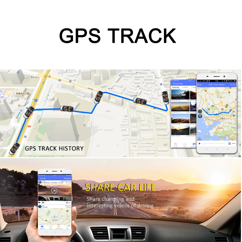 Автомобильный видеорегистратор OBDPEAK M63 2160P UHD Sony IMX 415 с GPS-трекером функцией