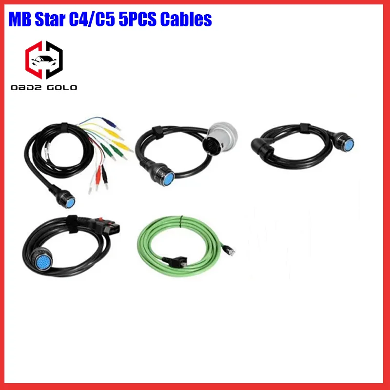 

C4 SD MB Star Full 5 piece Cables Auto Repair Diagnosis C4/C5 OBDII 16 Pines For Benz Sd Connect Compact Car Diagnostic Cable