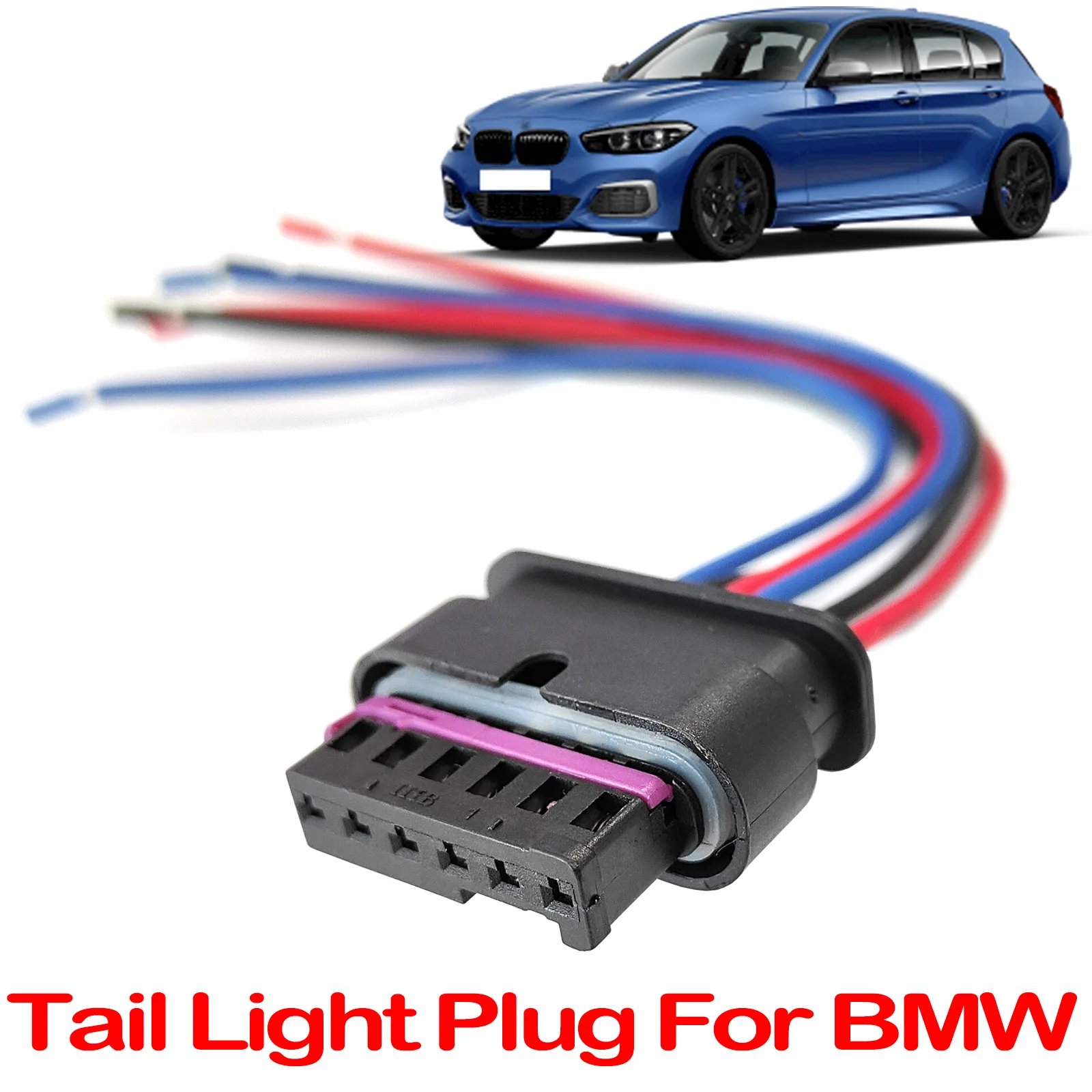 

Для BMW 1 2 3 4 серии F20 F21 F22 F23 F30 F31 F32 F33 F36 6-контактный разъем заднего фонаря с косичкой и предварительной проводкой 61132359993