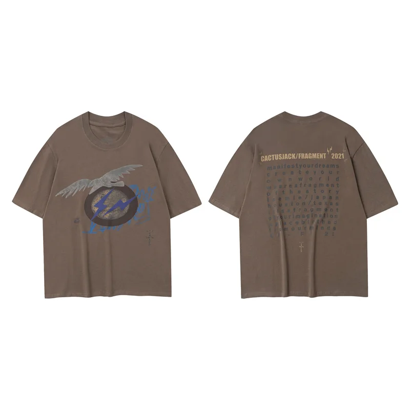 

Хироши Fujiwara Орел молния High Street Футболка свободная повседневная для мужчин женщин тот же короткий рукав