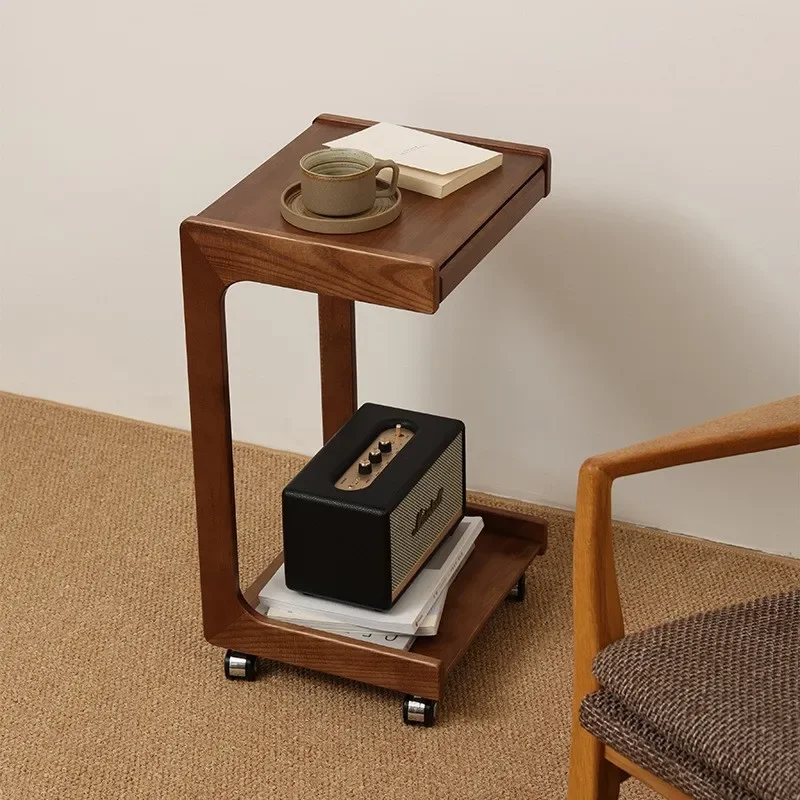 Wuli подвижный диван из массива дерева боковой стол стеллаж для хранения закусок