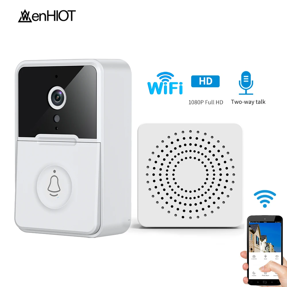 WenHIOT уличный беспроводной звонок HD камера Домашняя безопасность дверной звонок ночное видение внутренняя связь голосовое изменение для домашней двери монитора