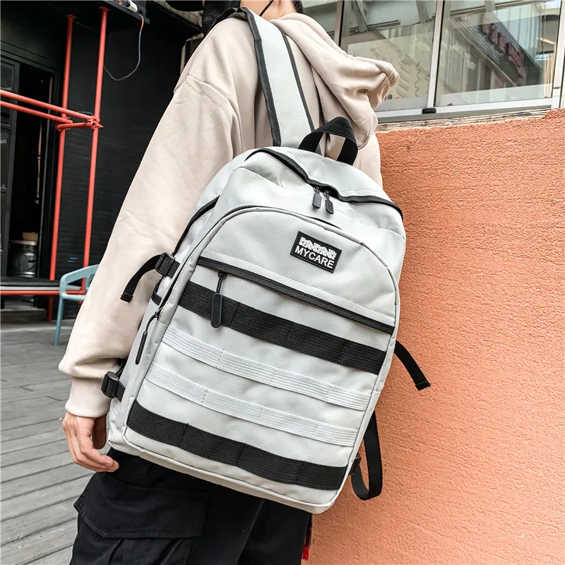 

Dropshipping color matching large capacity outdoor sports backpack male middle school school schoolbag fashion casual backpacks