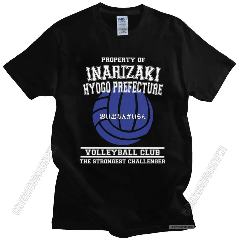 Property Of Inarizaki Volleyball Club T Shirt For Men 100% Cotton Haikyuu T-Shirt Soft Fabric Japan Manga Animation Tee Merch