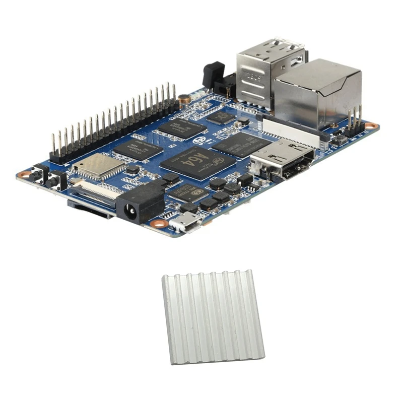 

FULL-For Banana Pi BPI M64 Open Source Hardware Board+Heat Sink 2G DDR3+8G EMMC Quad Core A64 64-Bit Motherboard