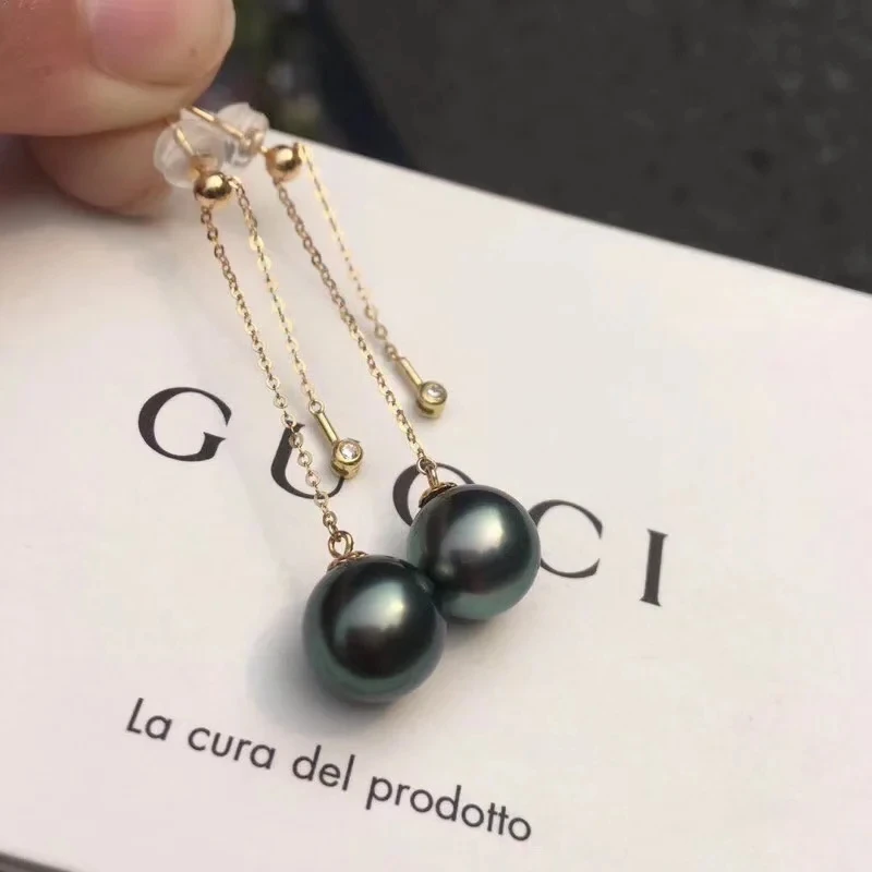 

Серьги из черного жемчуга Таити