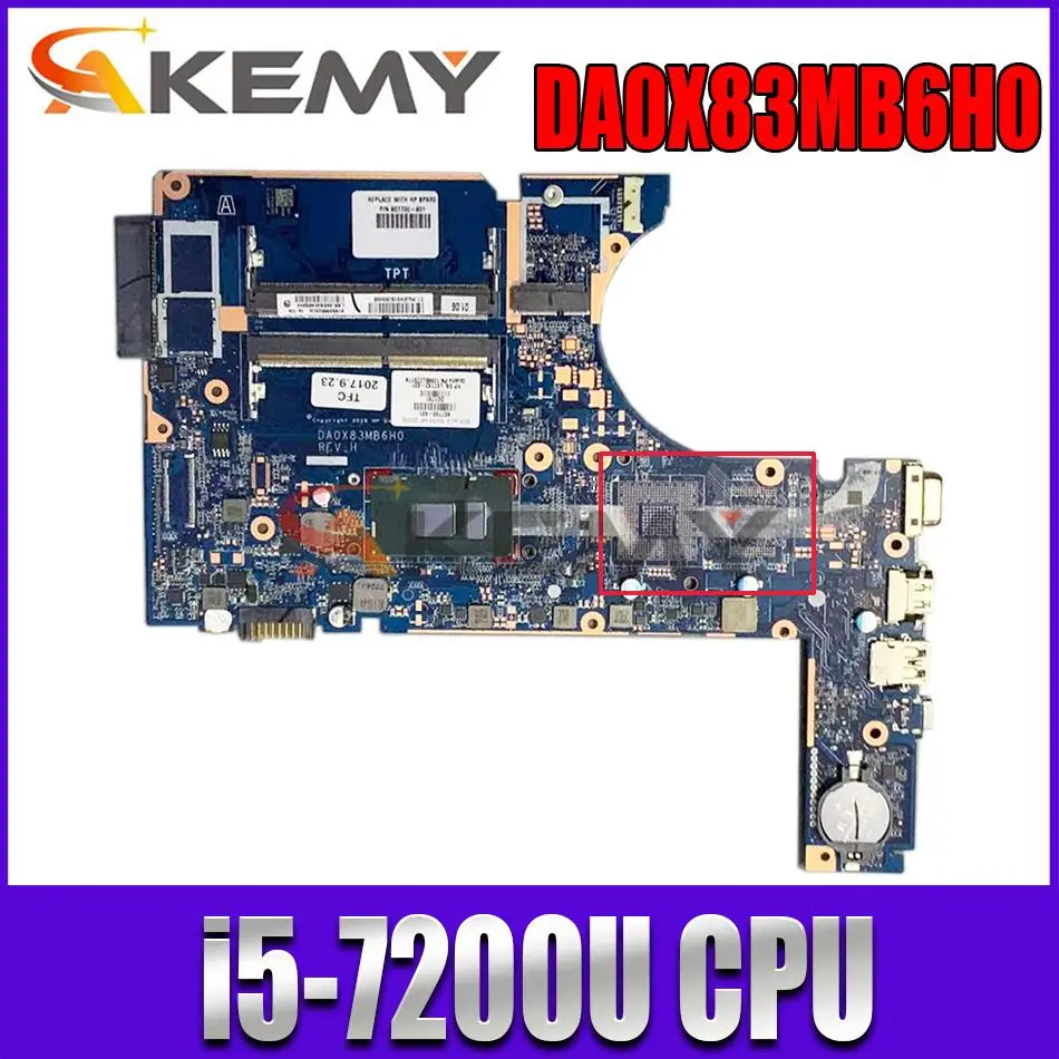 

Материнская плата для ноутбука HP 450 G4 470 SR2ZU i5-7200U CPU DA0X83MB6H0 907703-601 907703-001, материнская плата, Полная работа