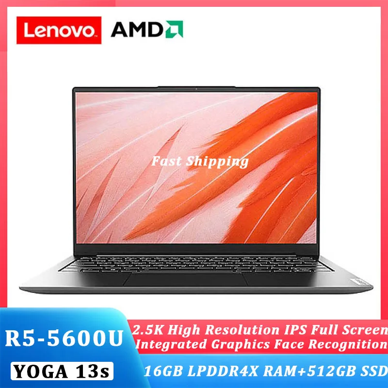 

New lenovo YOGA 13s 2021 laptop AMD Ryzen 5 5600U 16GB RAM 512GB SSD Win 11 13.3inch FHD IPS Screen Notebook Ultraslim computer