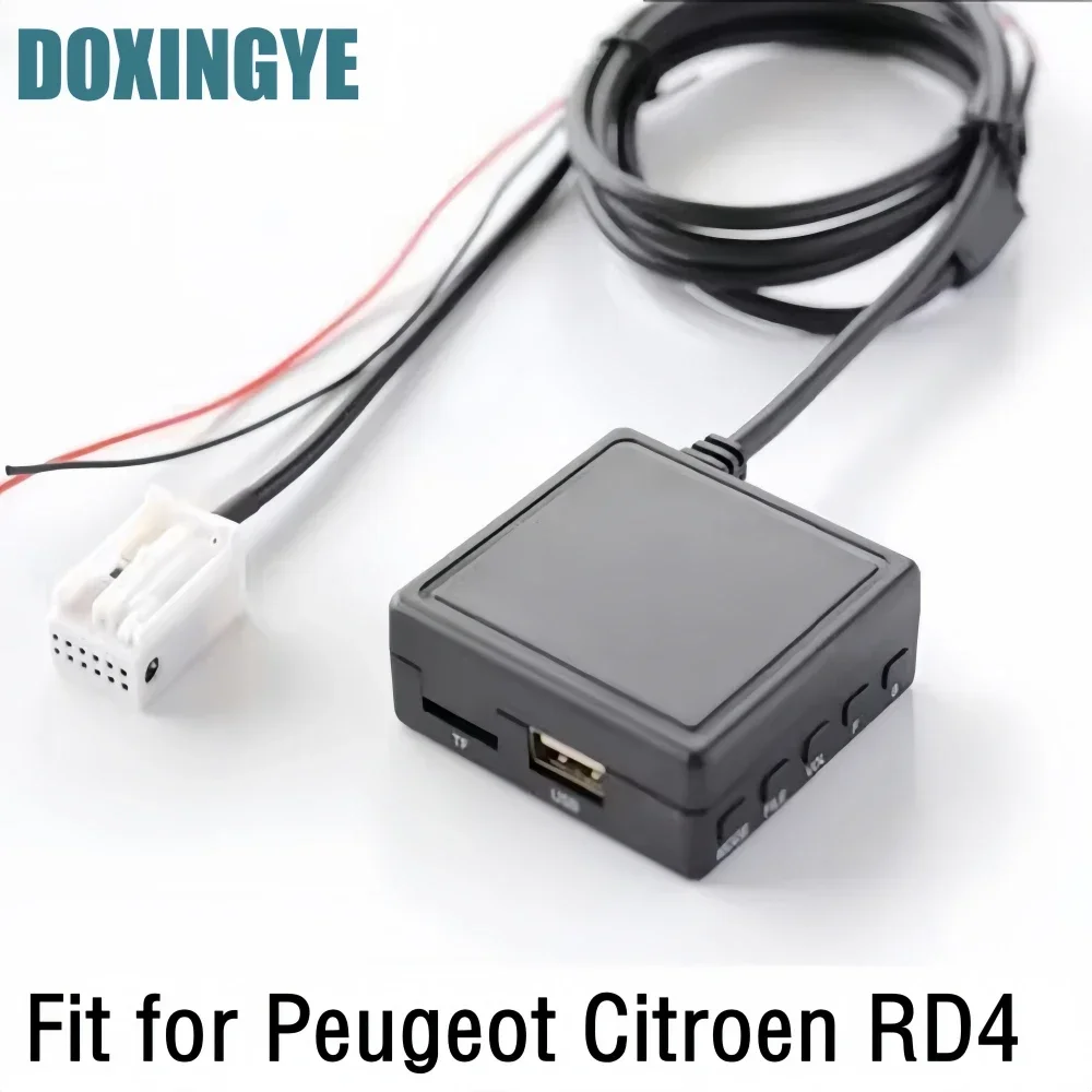 

DOXINGYE AUX USB TF интерфейс Bluetooth музыкальный адаптер для Peugeot 307 407 Citroen RD4 автомобильный MP3-плеер Bluetooth Handsfree