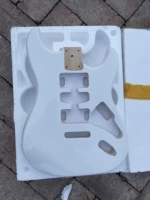 high quality fender st style electric guitar semi hollow barrel blank electric guitar panel strat white guitarra barrel parts