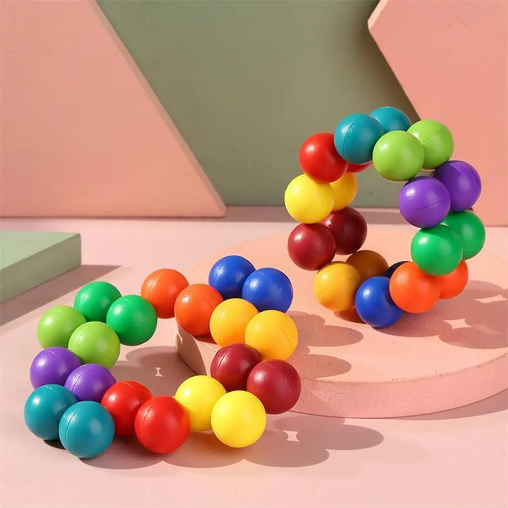 

Fidget Toy 3dpuzzle Ball Endless Twisted Turned Flexible Desk Ball Toy Jiont Building Stress Relief Block Sculpture Intelli V3o4