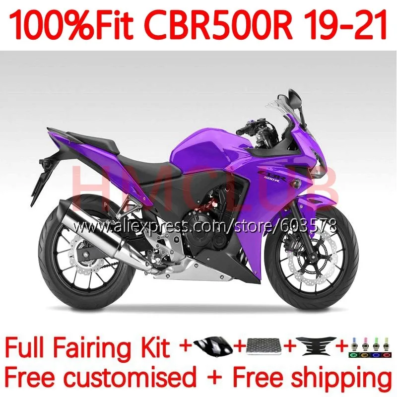 

OEM Корпус для HONDA CBR 500 CBR500 R 500R RR CC CBR500R 2019 2020 2021 брикет 19 20 21 Инжекционный обтекатель 135No.9 фиолетовый глянцевый