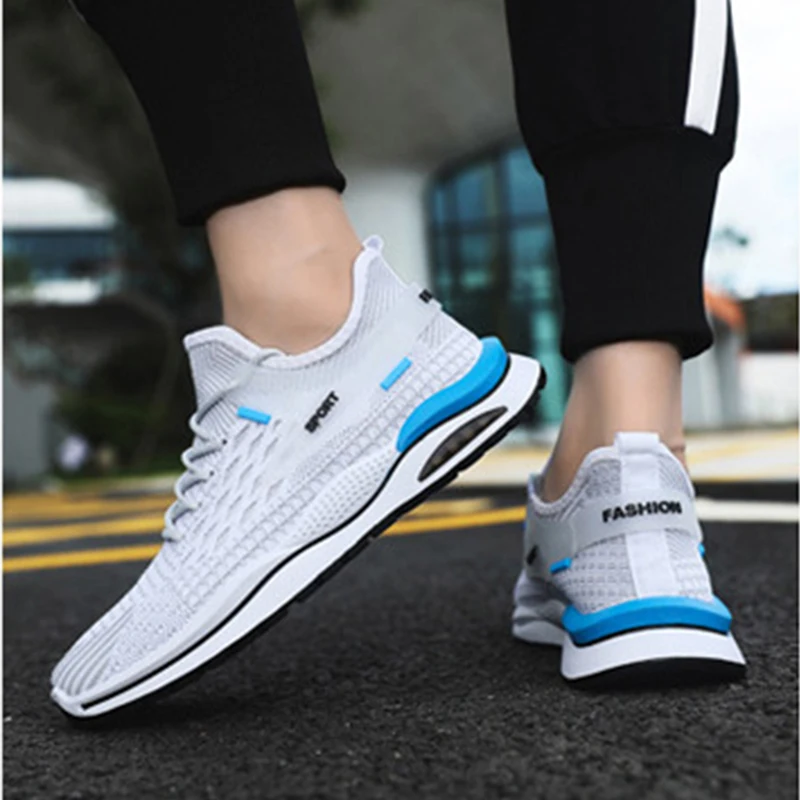 Мужская обувь удобные кроссовки дышащая для бега сетчатая спортивная тенниса