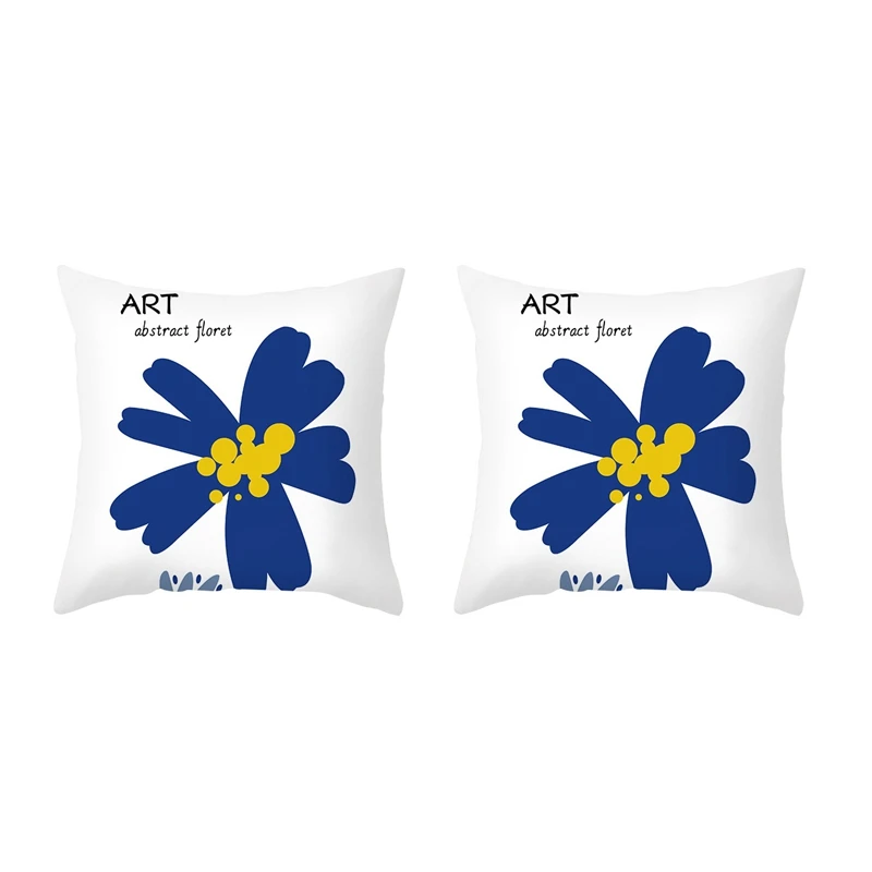 

Скандинавская простая наволочка Ins Синяя абстрактная супер мягкая подушка с принтом Ретро Искусство Наволочка для дивана подушка