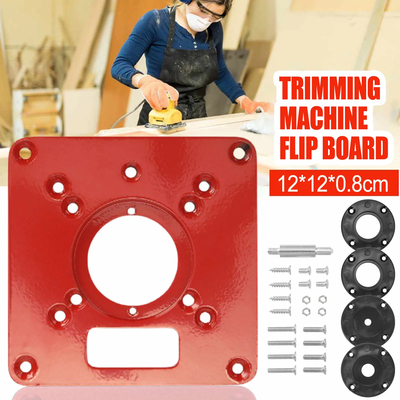 

Trimming Machine Flip Board Aluminum Alloy Router Table Insert Plate Wood Router Engraving Machine Trimming Machine Flip Board