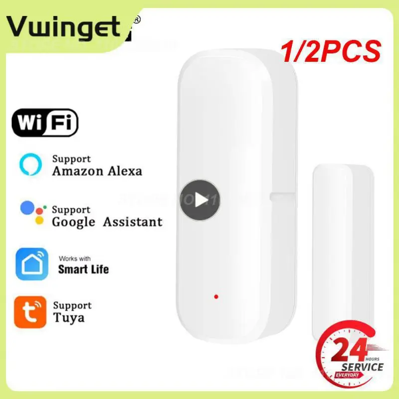 

1/2PCS Tuya WiFi/Zigbee Smart Door Sensor Door Open Closed Detectors Security Protection Alarm System Smart Life APP Control