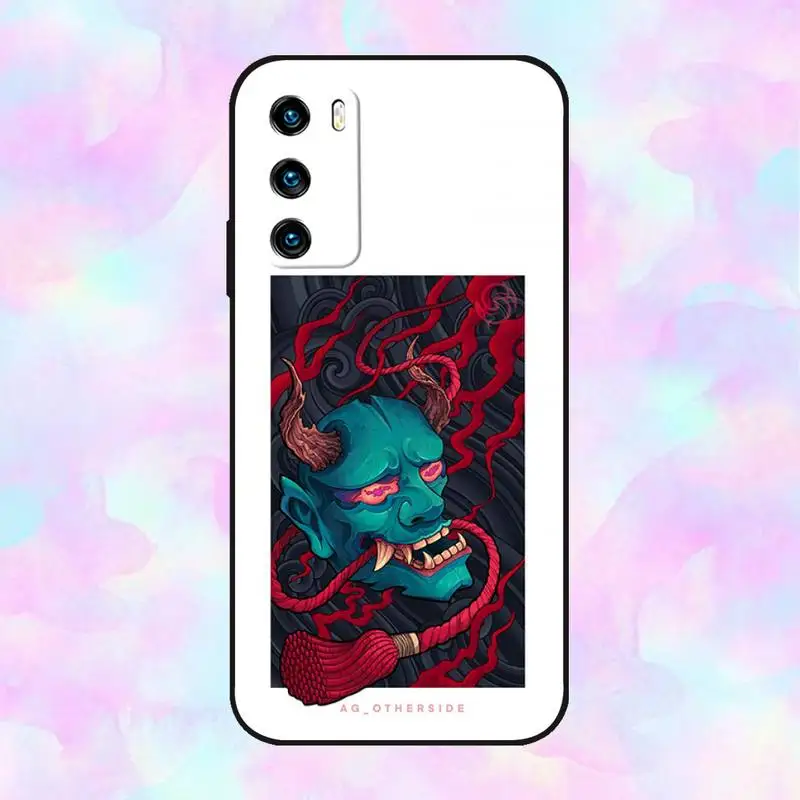 Japanese Hannya Mask Phone Case For Huawei Honor 7A 30 V30 Pro 10 20 Lite 9X 10I 20I 7C 8X 8S Psmart Z Soft Silicone Cover images - 6