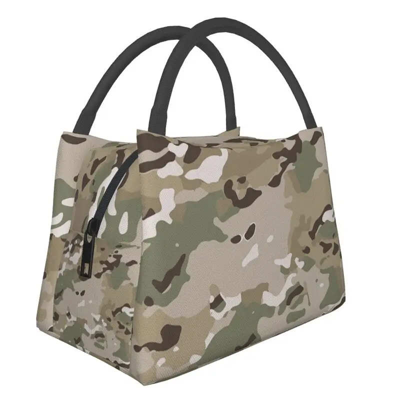 MultiCam Military Camouflage Thermal Insulated Lunch Bag Women Military Camo Resuable Lunch Container Meal Food Box