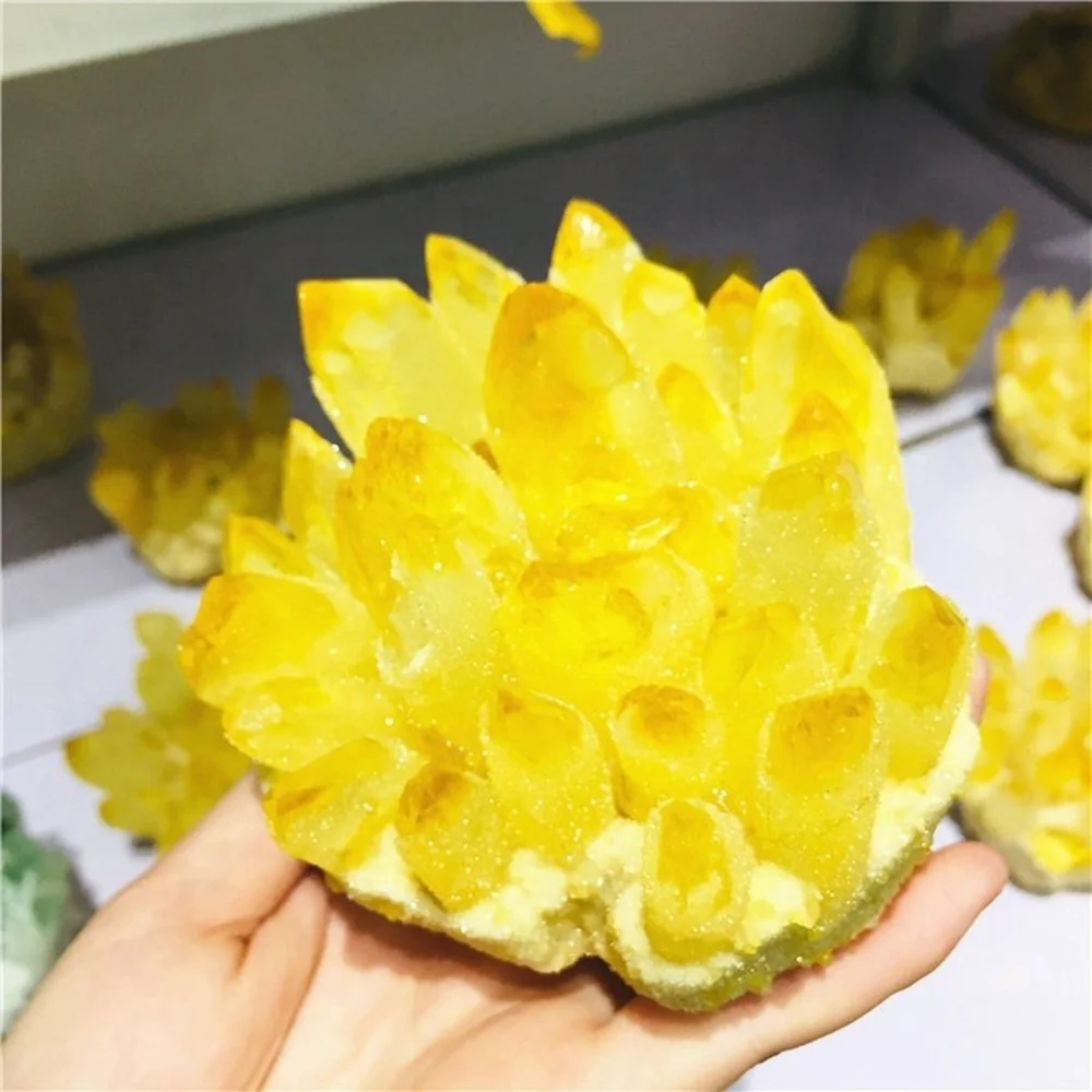 400 г ~ 600 высококачественные натуральные желтые призрачные кварцевые