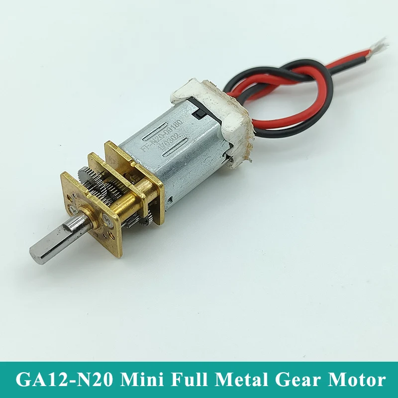 

Micro N20 Full Metal Gearbox Gear Motor DC 3V-6V 5V 80RPM Slow Speed Large Torque D-shaft Reduction Motor For Robot Car DIY
