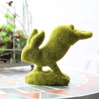 flocking rabbit garden statue cute and fun easter furry bunny festival garden yard home party ornament exquisite workmanship