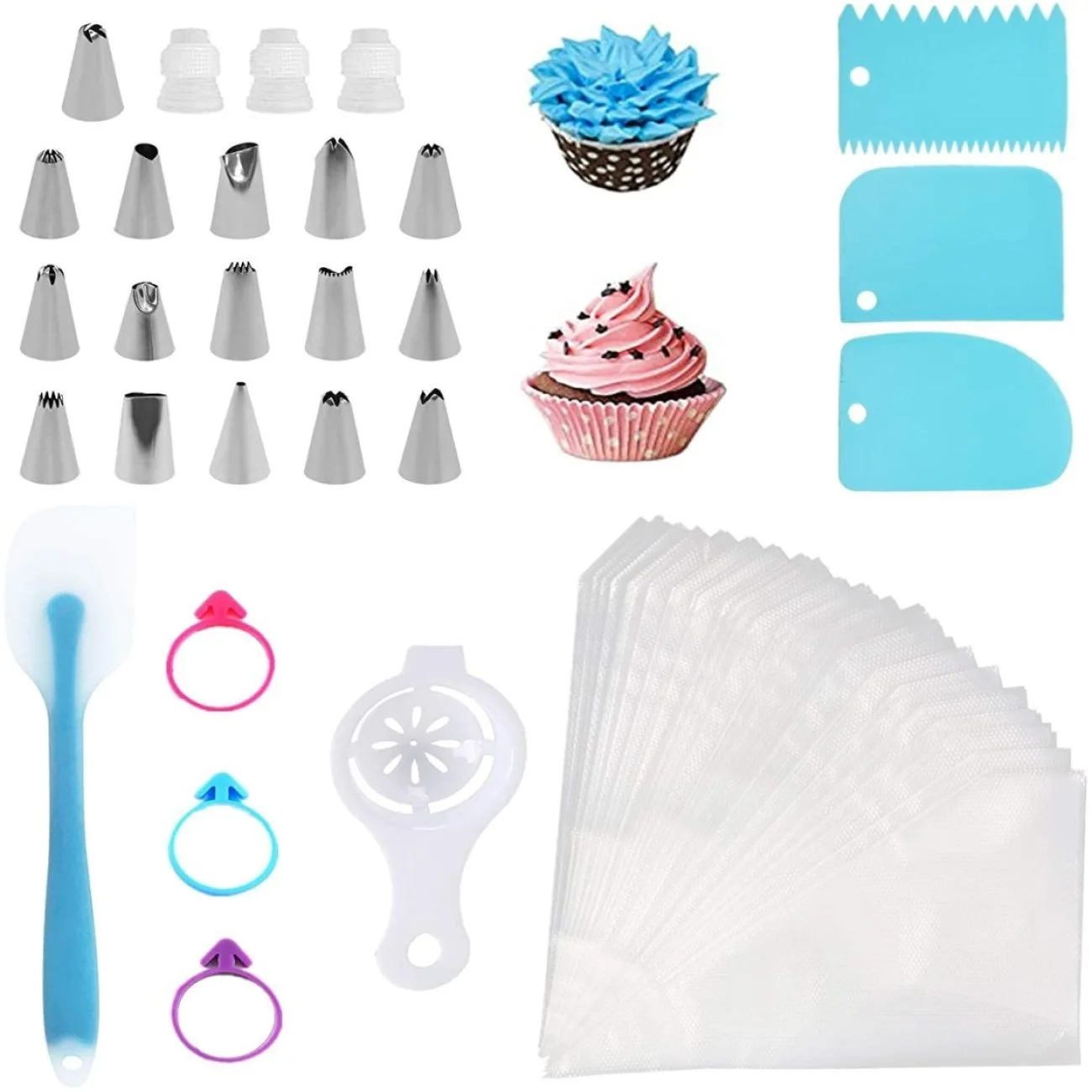 

DIY Piping Mouth Bag Set Cookie 127 Piece Set Cream Cake Squeezing Mouth Package Baking Tools Kitchen Tools Accessories