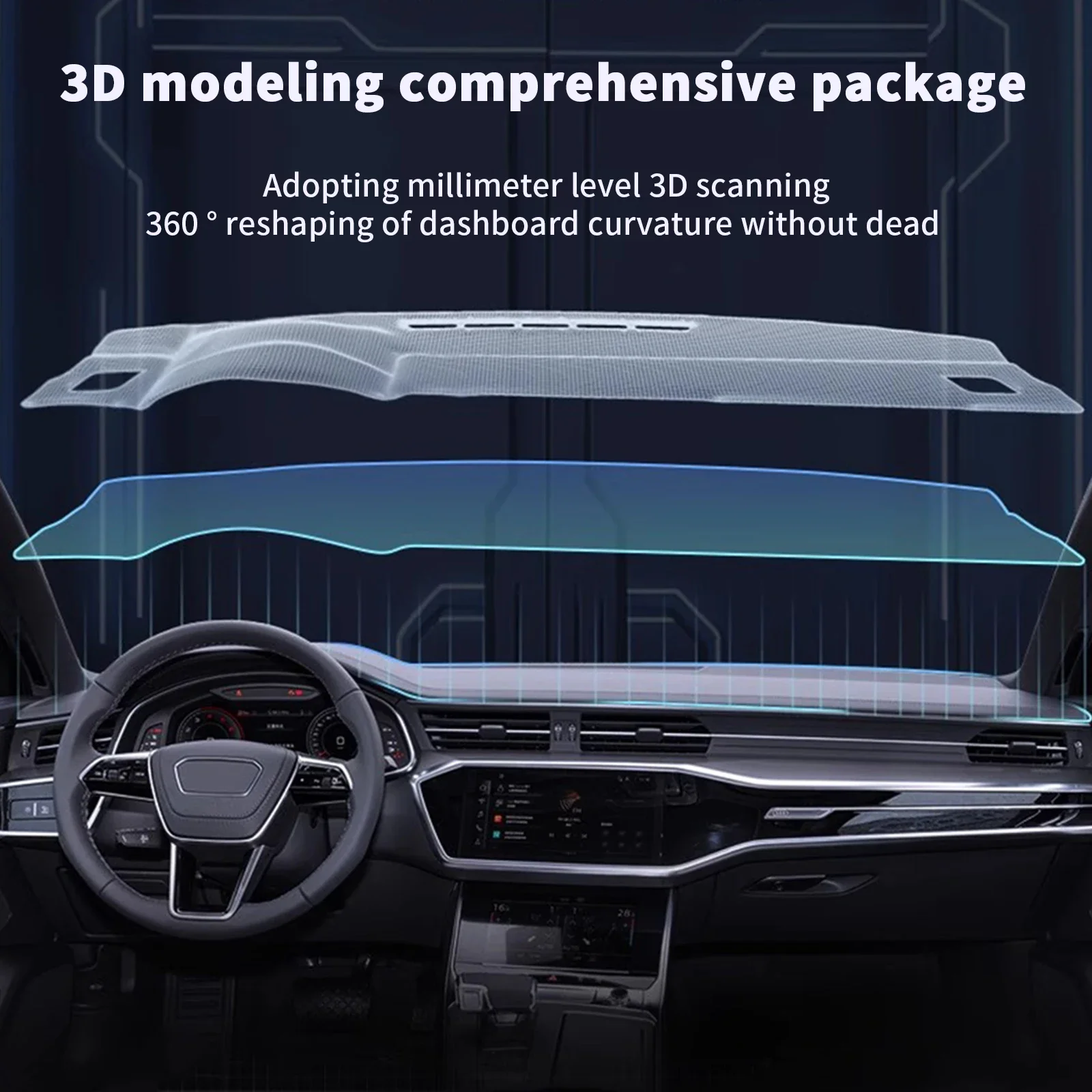 Фото Специальный индивидуальный чехол на приборную панель для Hyundai Venue 2024, 2023, 2022-2019 годов выпуска, антибликовая солнцезащитная накладка, коврик на приборную панель, аксессуары для интерьера. №5