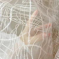 transperent sequins random pattern sequins mesh wedding dress base lace fabric veil high definition lace fabric accessories l321