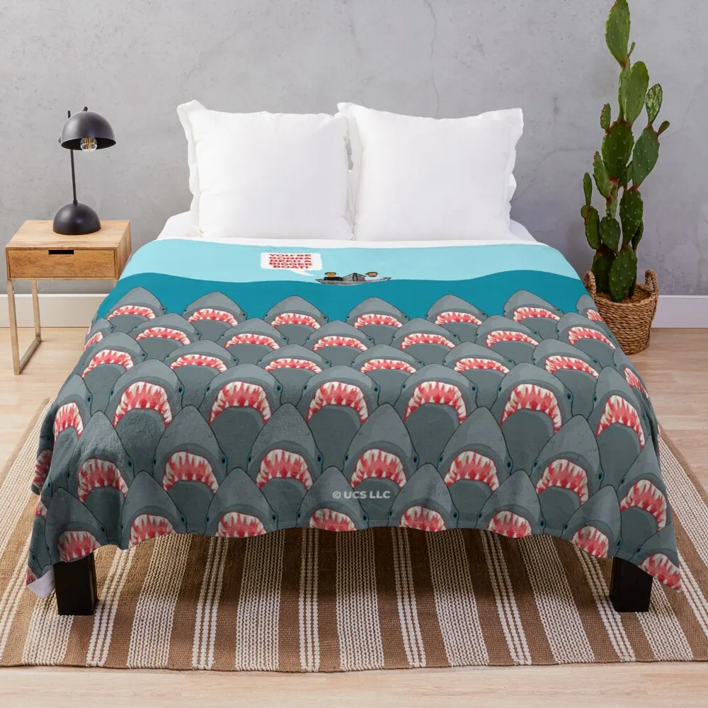 

Jaws Movie SharksThrow Blanket Throw And Blanket From Fluff Designer Blankets Blanket For Sofa