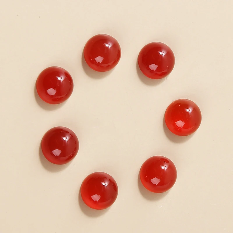 10Pcs 3-14mm Natural Stone Beads Round Loose Beads Cabochon Cameo Fit 3-14mm Blank Ring Base Pendant Tray DIY Jewelry Makeing