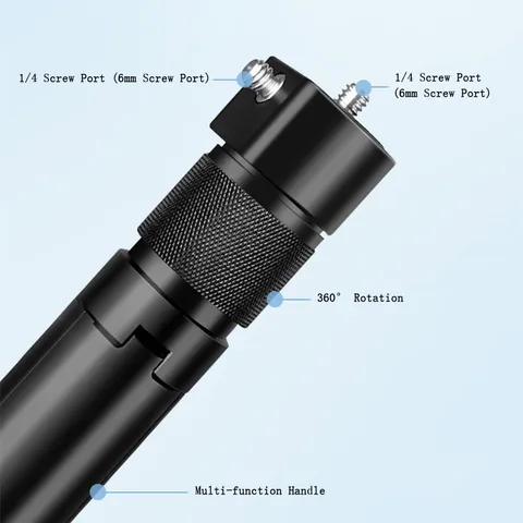 ДIXSG Расширяемая алюминиевая селфи-палка для портативных видеокамер