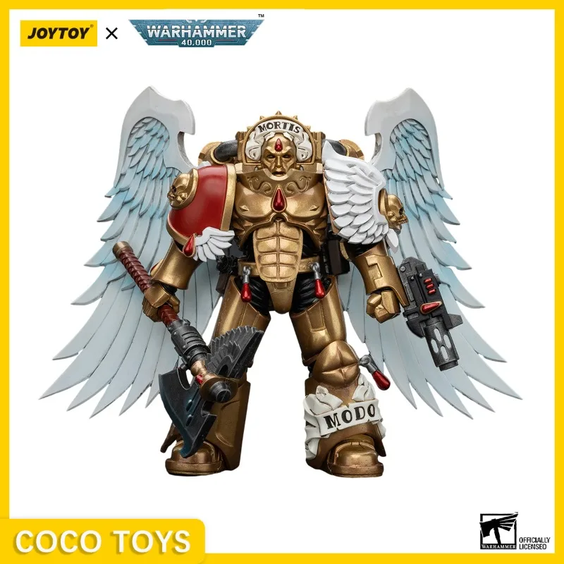 [В НАЛИЧИИ] Фигурка JOYTOY Warhammer 40K 1/18 Blood Angels Sanguinary Guard с топором Encarmine и моделью