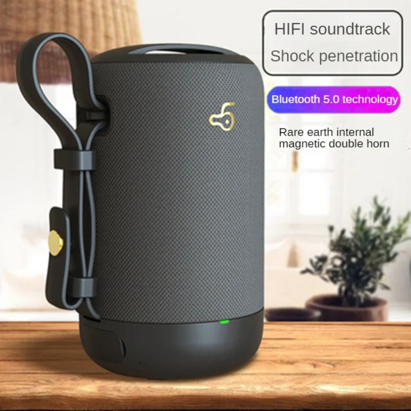 

Портативный беспроводной динамик Bluetooth 5.0-IPX56 водонепроницаемый, встроенный микрофон, сабвуфер 10 Вт