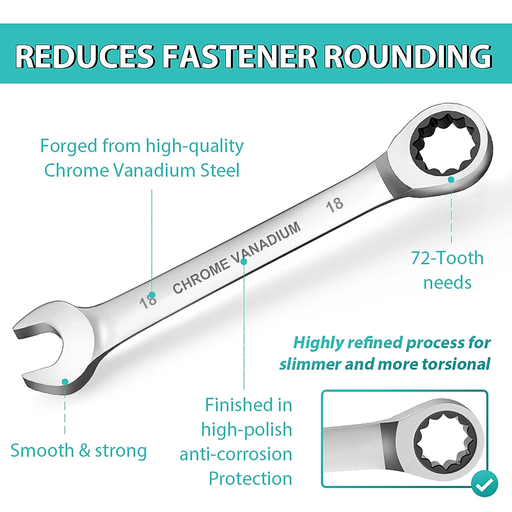 Детали для ремонта автомобиля комплект гаечных ключей с 72 зубьями