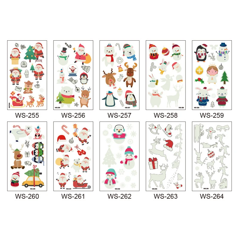 

Christmas Luminous Stickers Temporary Tattoos For Kids Christmas Party Decorations Cartoon Wall Stickers Party Decorations