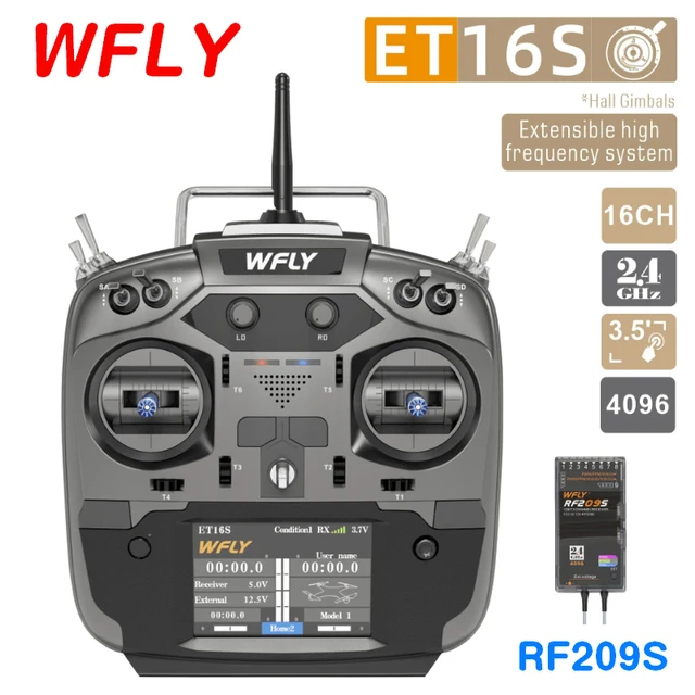 WFLY ET16S 2.4GHz 16CH FHSS Hall + RF209S Receiver