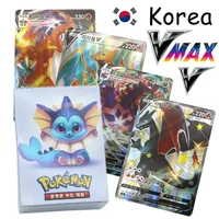 new 100pcsset pokemon korean language box cards v vmax charizard pikachu mewtwo game battle cards trading toys