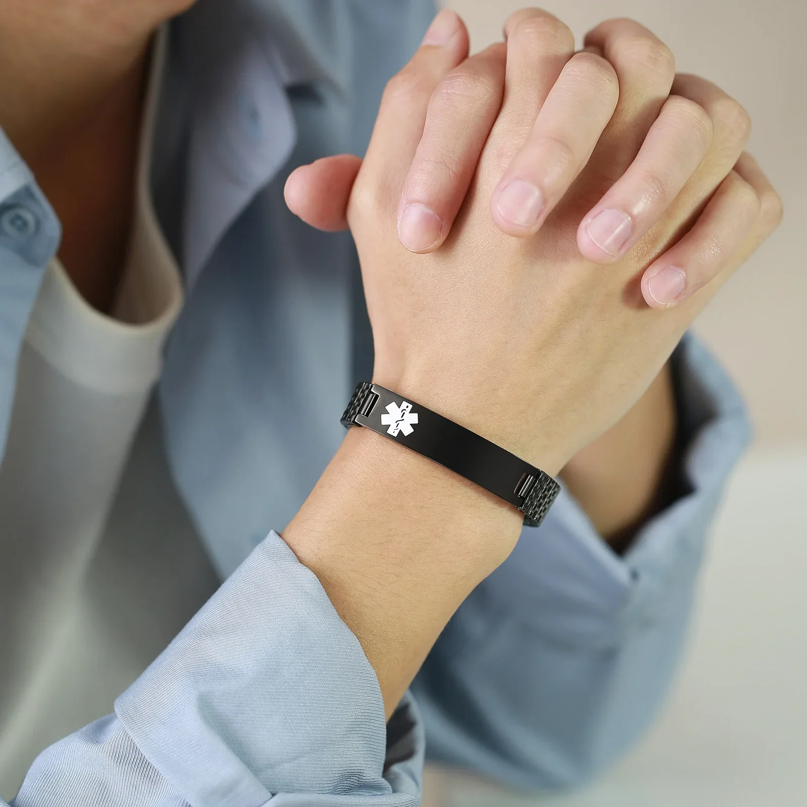 12 мм браслет из нержавеющей стали со звездами жизни аварийный медицинский Знак