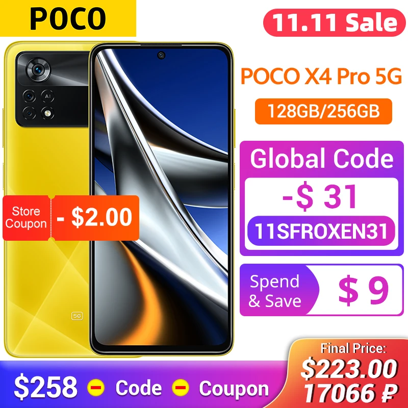 Tanie Wersja Globalna POCO X4 Pro 5G Smartfon Snapdragon 695 128GB/256GB Kamera 108MP 120Hz Wyświetlacz AMOLED 67W Turbo ładowanie NFC