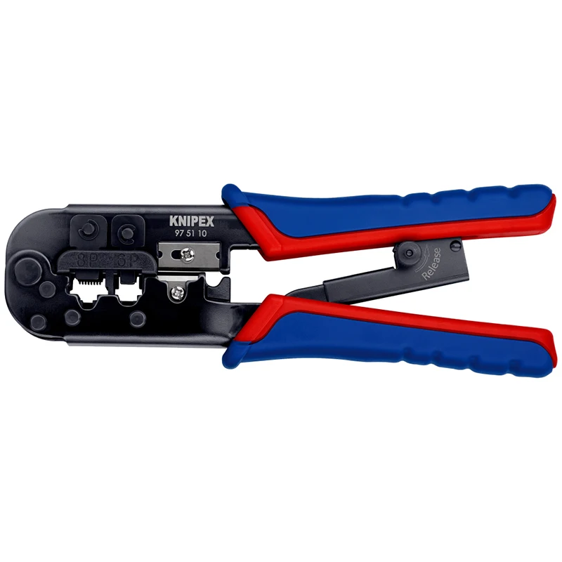 Фото KNIPEX 97 51 10 обжимные плоскогубцы Европейского типа, текстурированный эргономичный обжимной инструмент №4