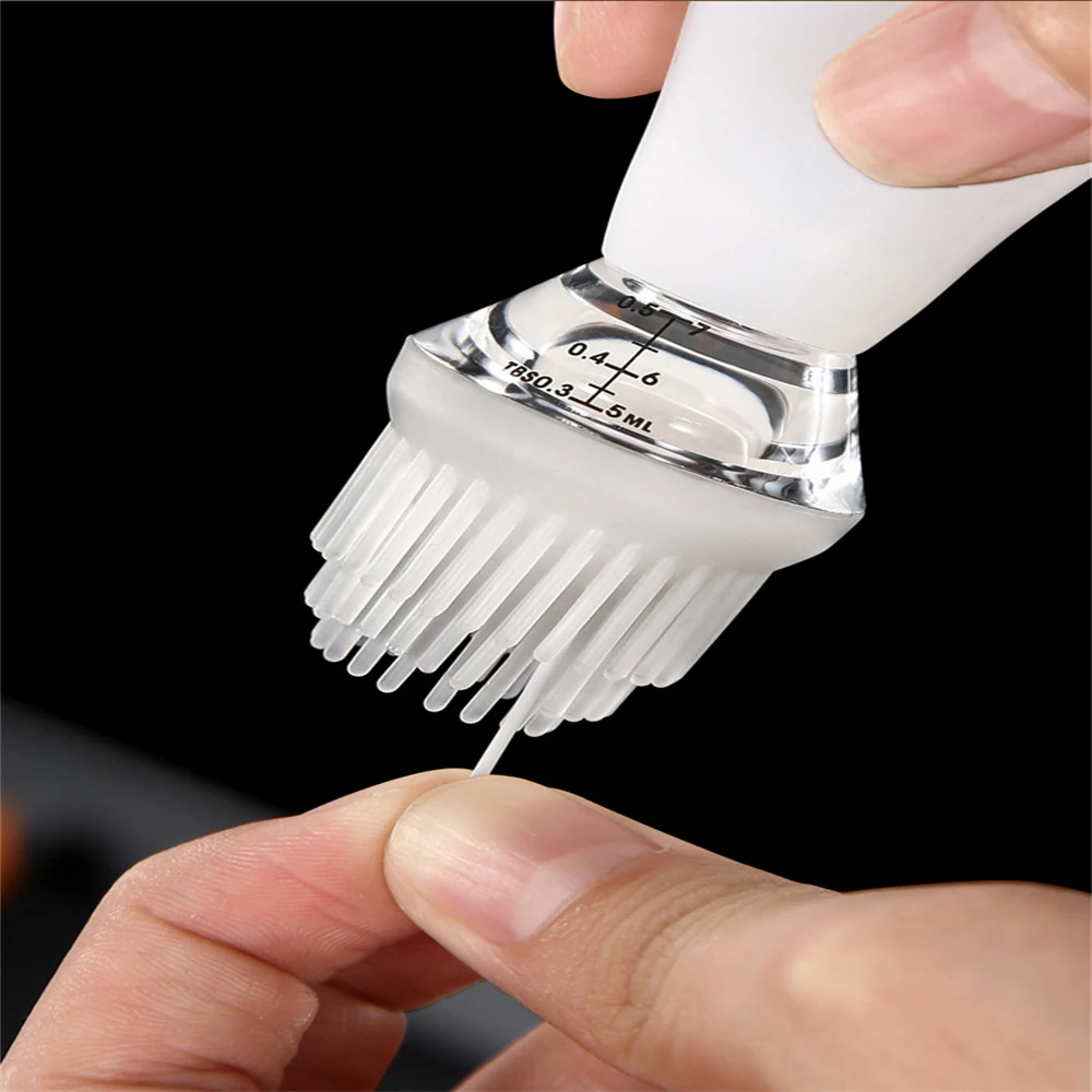 1 шт. силиконовая стеклянная бутылка для масла с щеточкой |