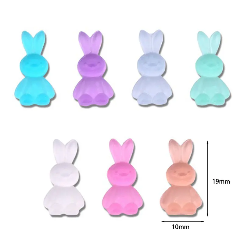 

20 шт. желеобразный маникюрный Кролик для ногтей, искусственные 3d-элементы, конфетные цвета, мультяшный медведь, Подсолнух, аксессуары для ма...