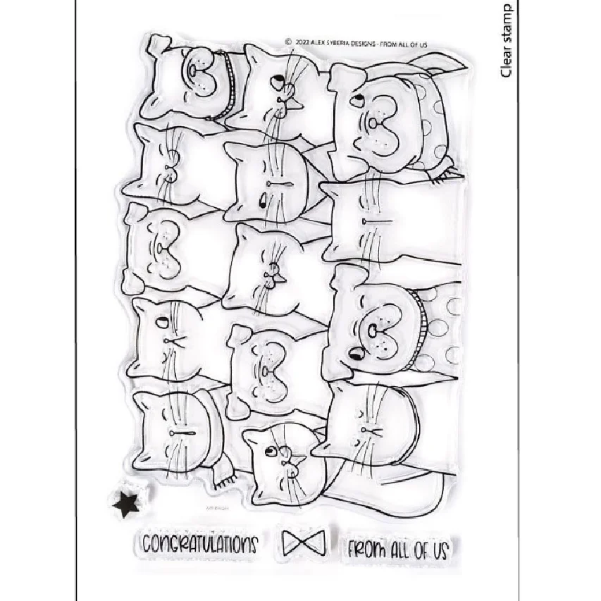 

Cat Dog Background Clear Seal Stamp DIY Scrapbooking Embossing Photo Album Decorative Paper Card Craft Art Handmade Gift