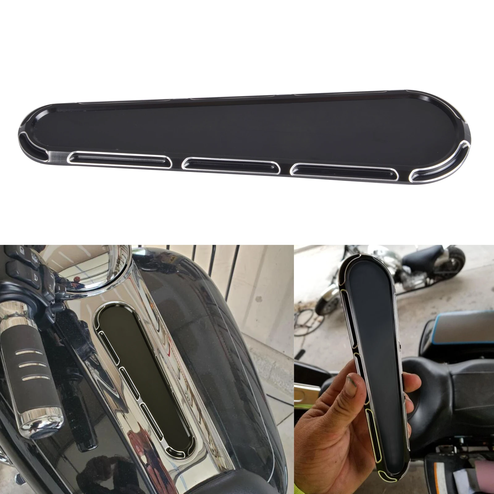Motorcycle Fuel Tank Cover Cut Dash Insert Cover Cap For Harley Touring Road Street Glide Road Glide FLTRX FLHX 2008-2018