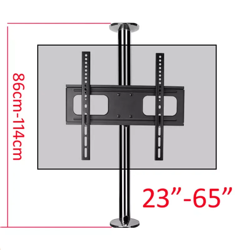 

DL-A10M-86 NEW 23"-65" stainless steel LCD TV stand mounts bracket in Partition wall 360 rotate height adjust 110cm 86