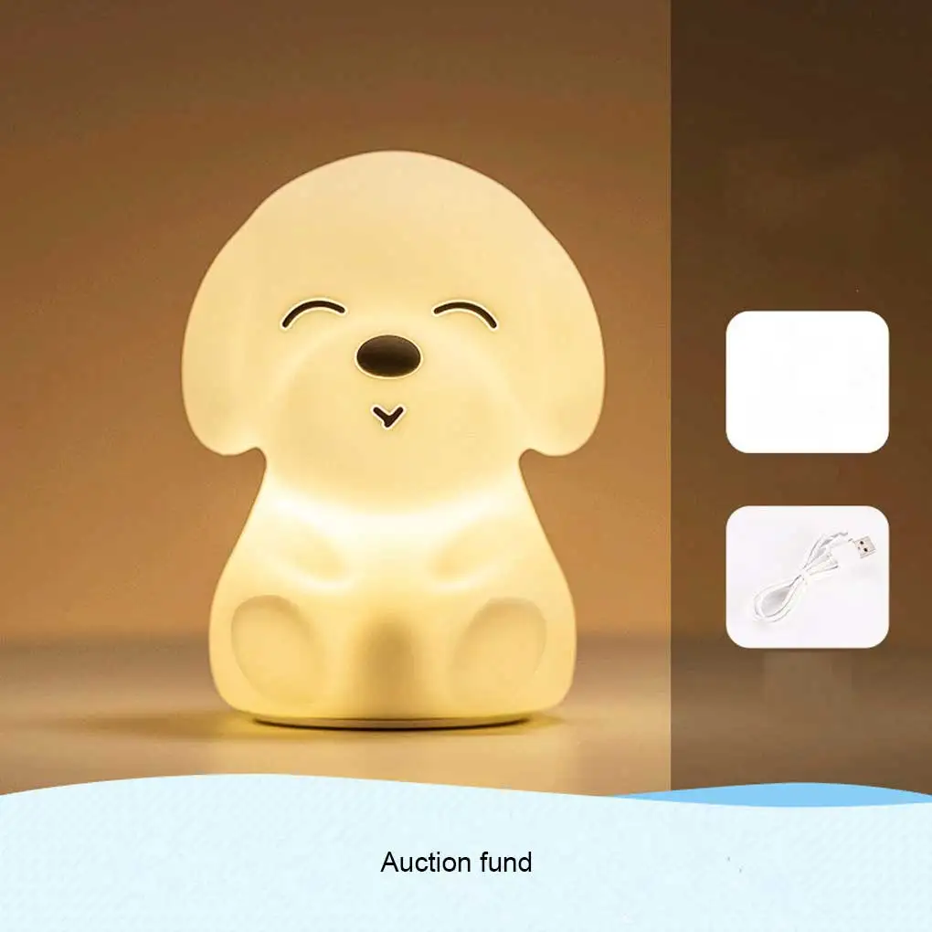 

LED Night Light Dimmable Rechargeable Cute Home Hotel Bedroom Bedside Decoration Ornaments Lamp for Kids Children